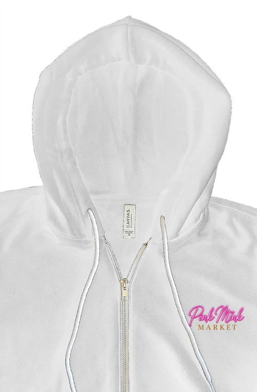 Bella Canvas zip hoody Logo on Front Only 